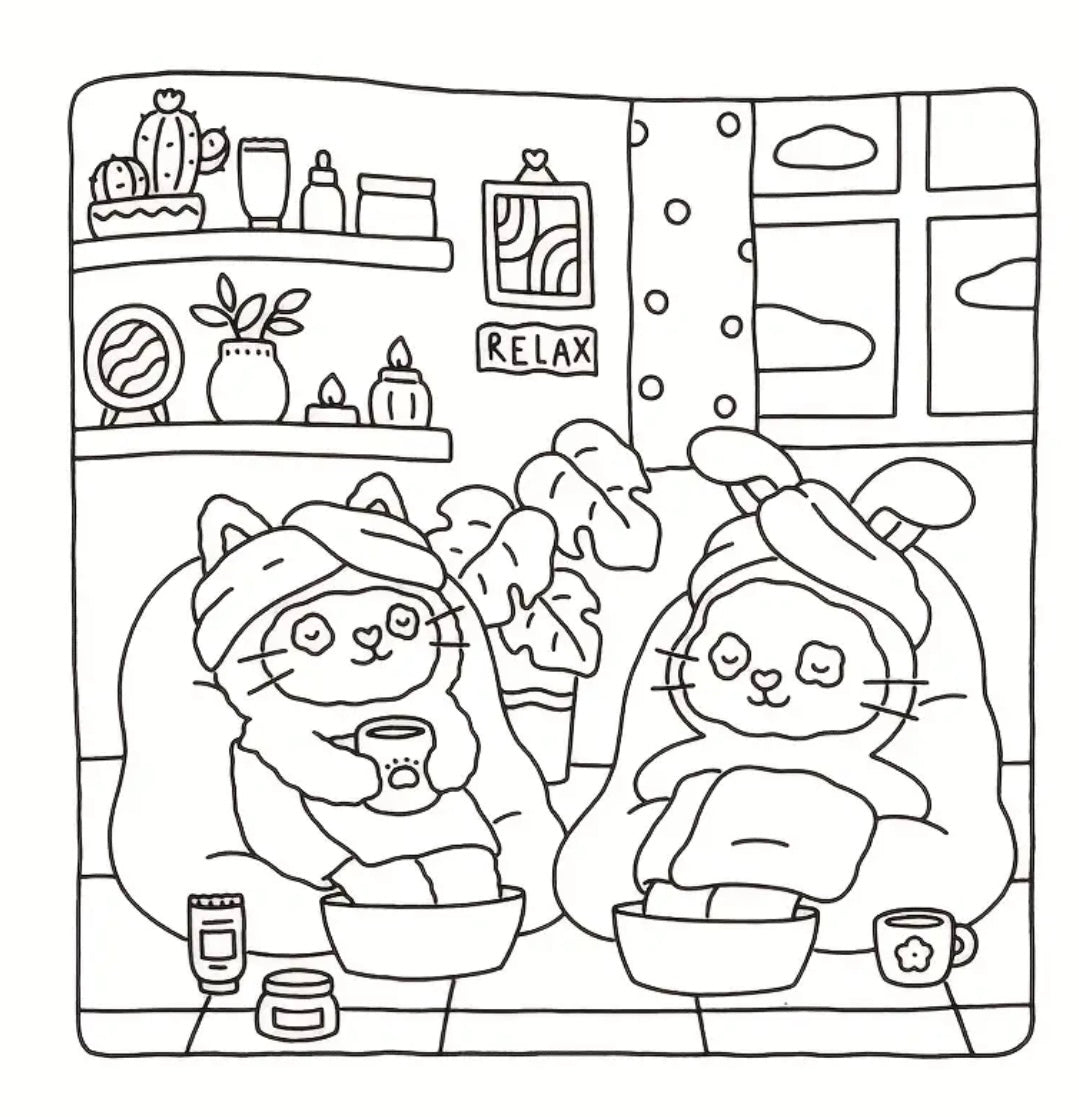 Fuzzy Hygge Coloring Book