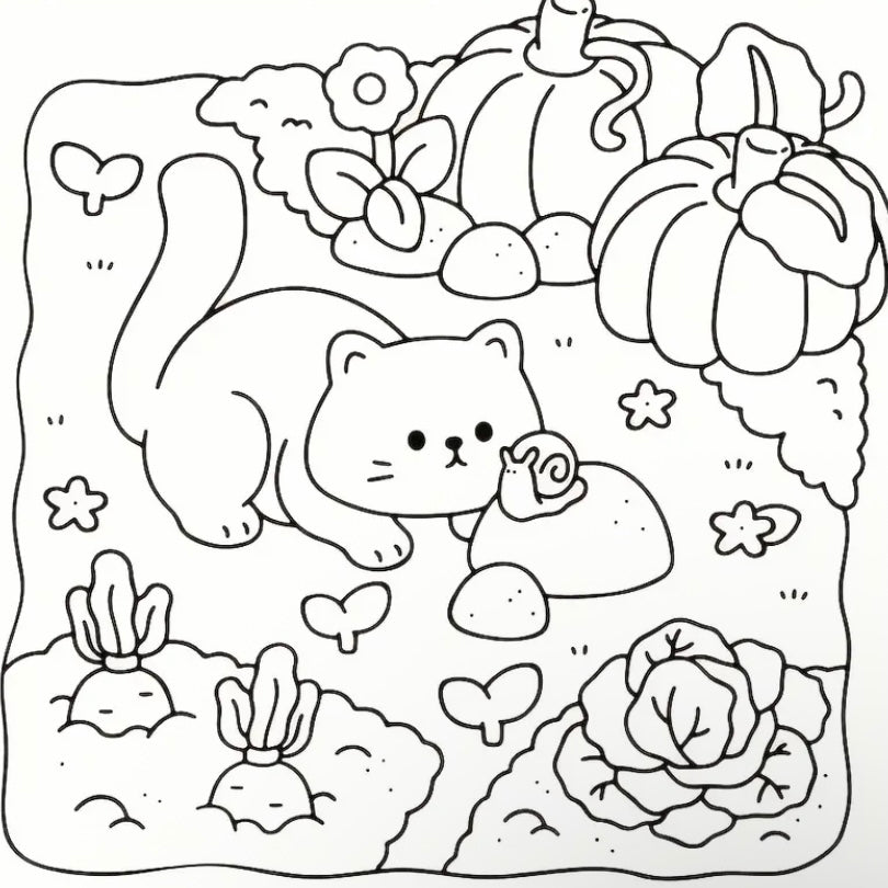 Cat Life Coloring Book