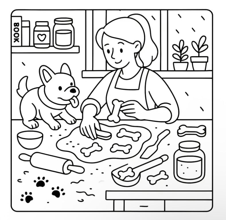 Dog Mom Coloring Book