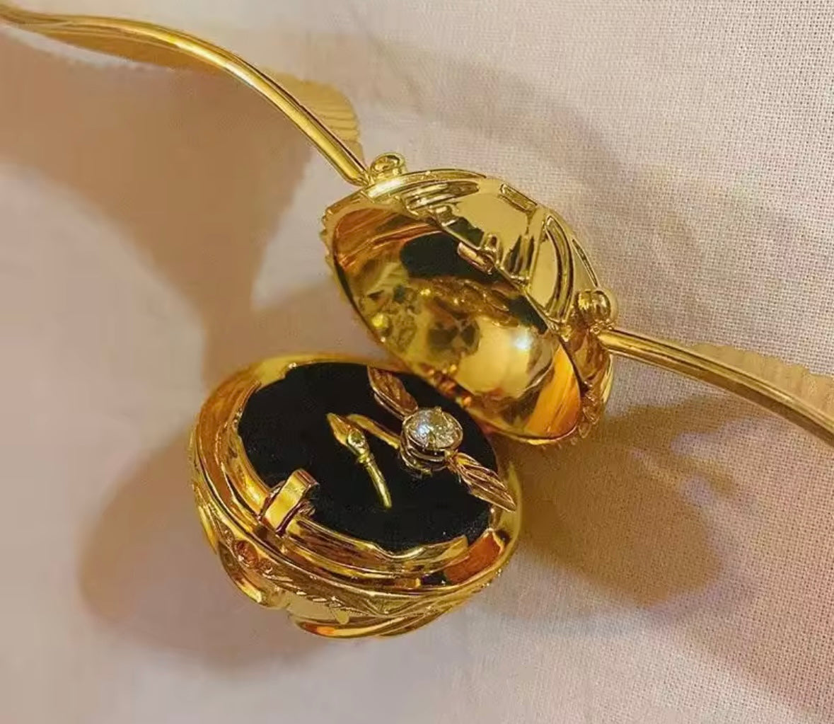 Golden Snitch Ring Box