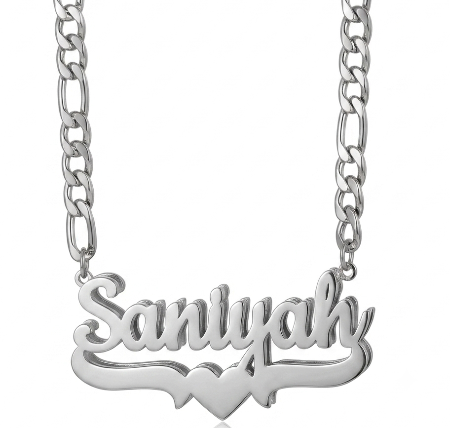 [Made-to-Order] Costum Name Stainless Steel Double-layer Necklace, 7-12 Business Day Processing Time