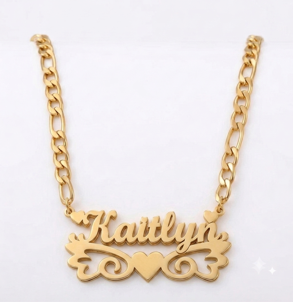 [Made-to-Order] Costum Name Stainless Steel Double-layer Necklace, 7-12 Business Day Processing Time