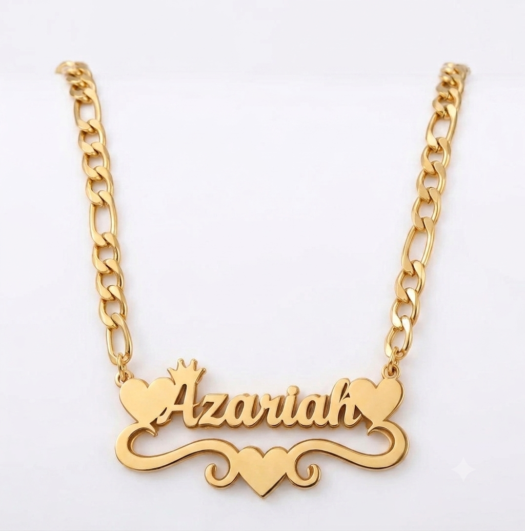[Made-to-Order] Costum Name Stainless Steel Double-layer Necklace, 7-12 Business Day Processing Time
