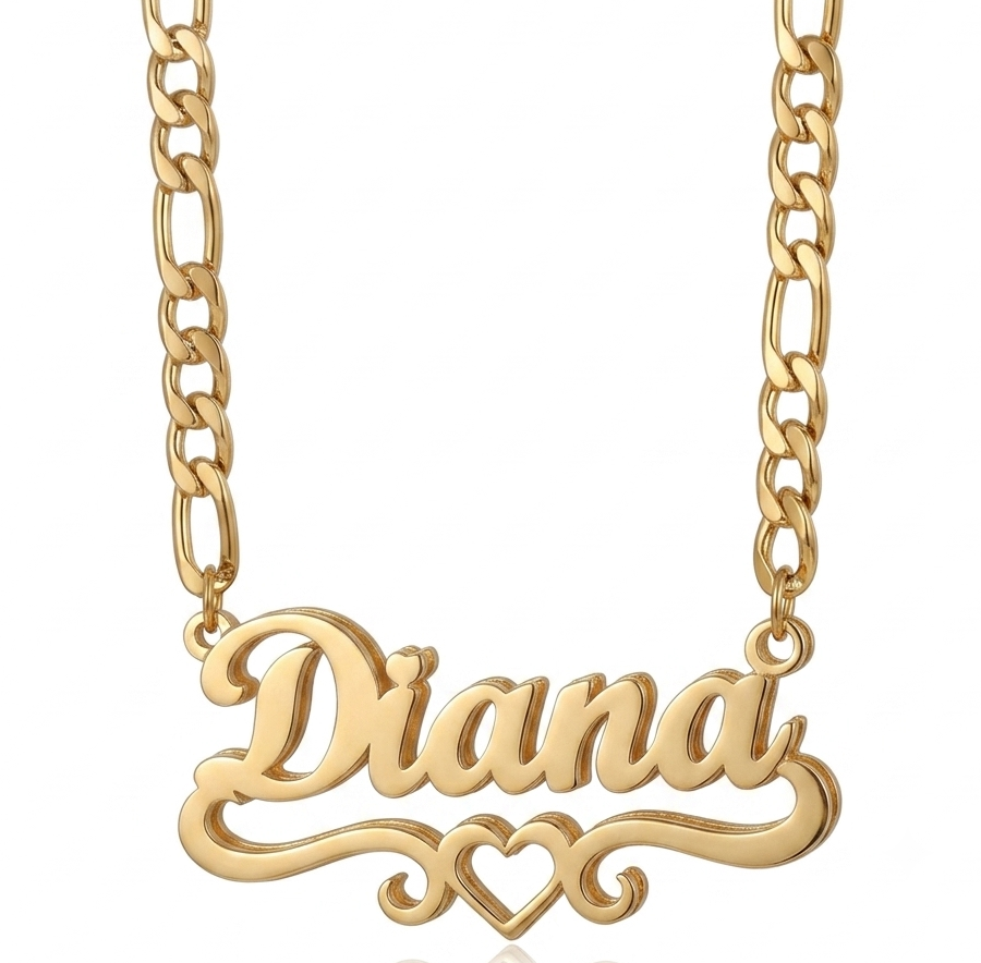 [Made-to-Order] Costum Name Stainless Steel Double-layer Necklace, 7-12 Business Day Processing Time