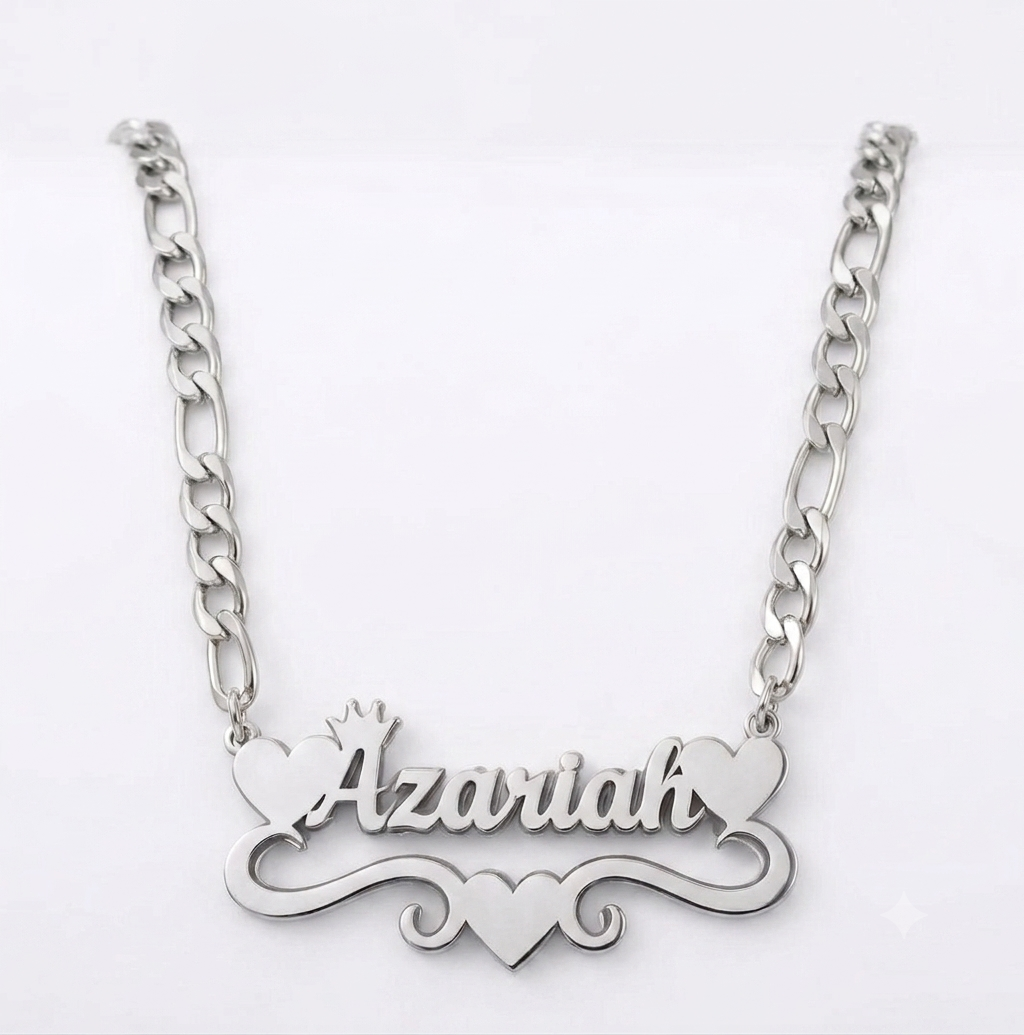 [Made-to-Order] Costum Name Stainless Steel Double-layer Necklace, 7-12 Business Day Processing Time