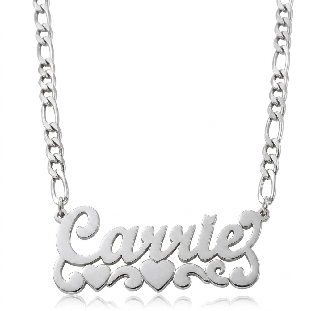 [Made-to-Order] Costum Name Stainless Steel Double-layer Necklace, 7-12 Business Day Processing Time