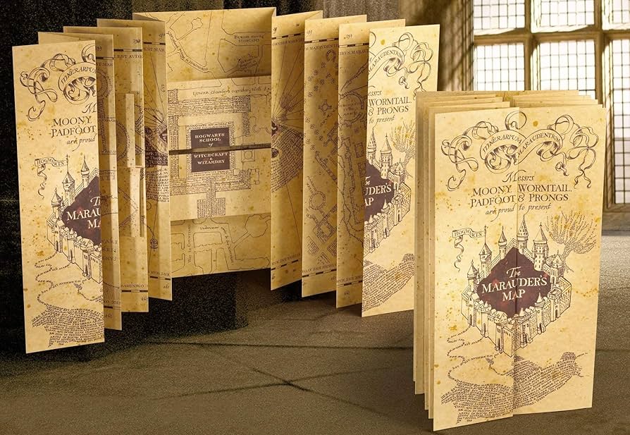 Marauder’s Map Inspired Poster – Magical Harry Potter Wall Art & Collector’s Gift