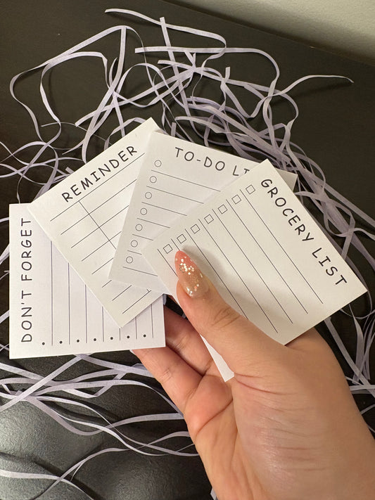 4 pcs Schedule Time Efficiency Sticky Notes | 3x3 Memo Pads | 50 Sheets Each