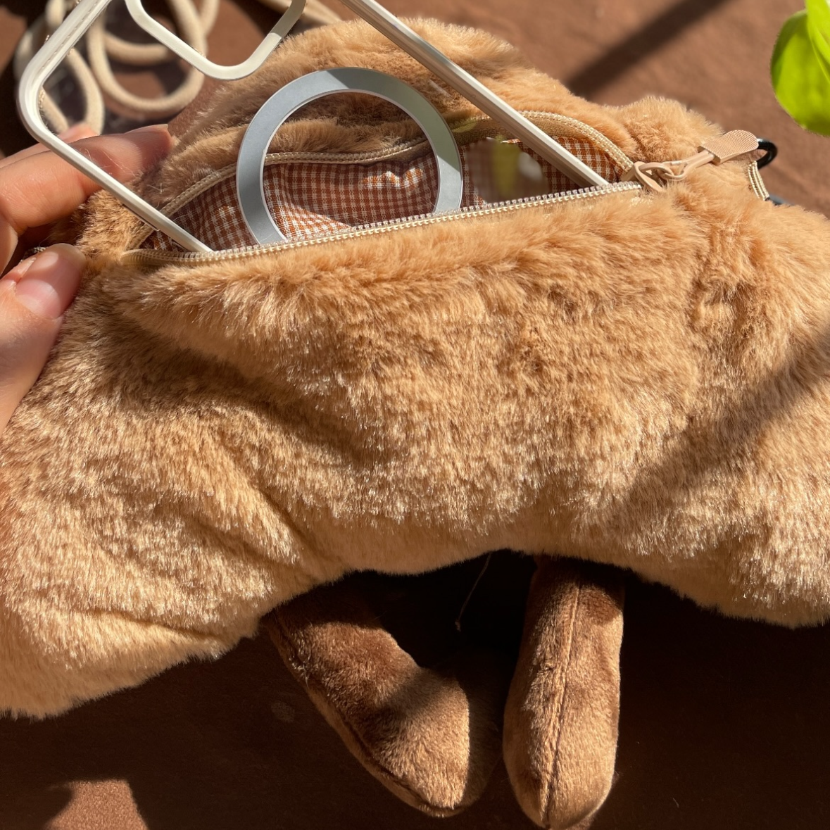 Cute Croissant Plush Purse