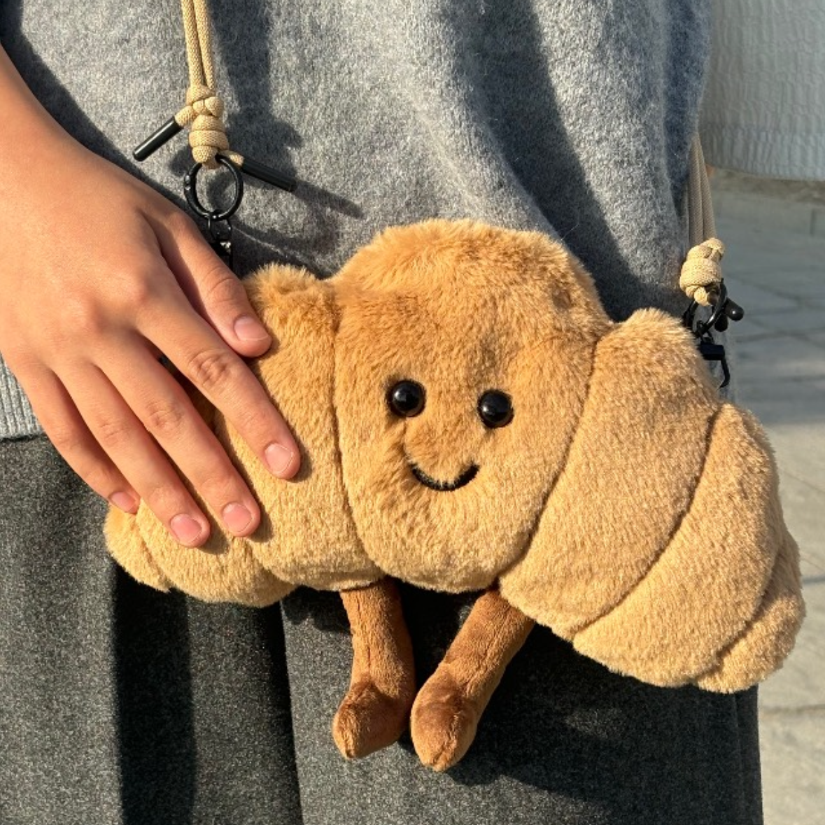 Cute Croissant Plush Purse