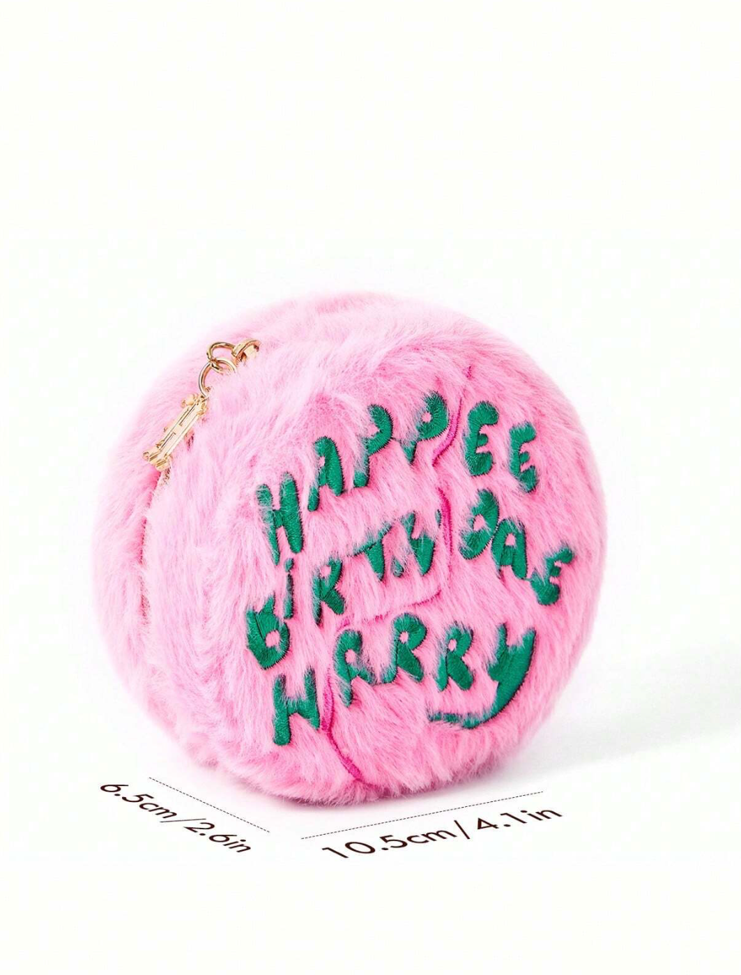 Harry Potter Pink Plush Birthday Cake Letter Embroidered Jewelry Storage Box