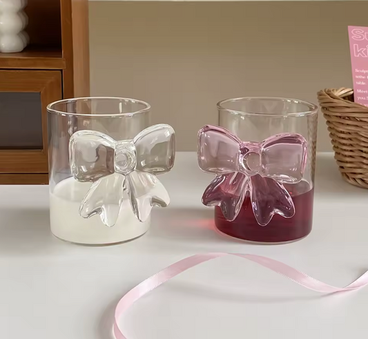 1Pc Handmade Glass Bow Pair Cup