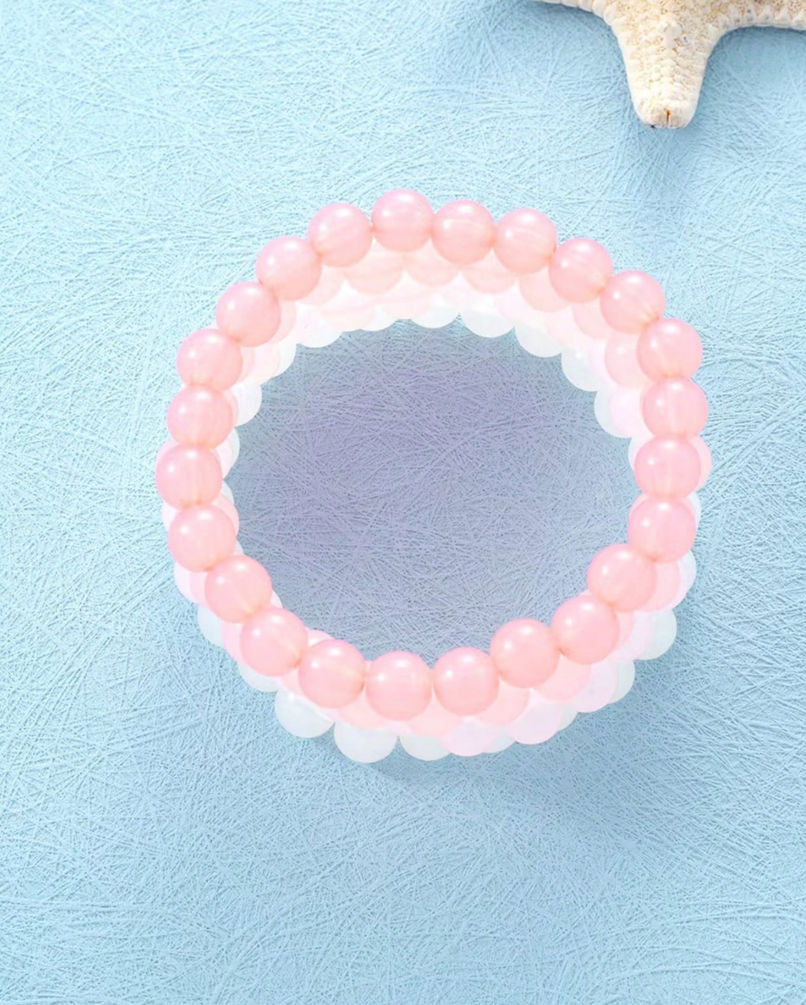 4pcs/Set Fashionable Bohemian Style Acrylic Gradient Beaded Bracelet Set For Women