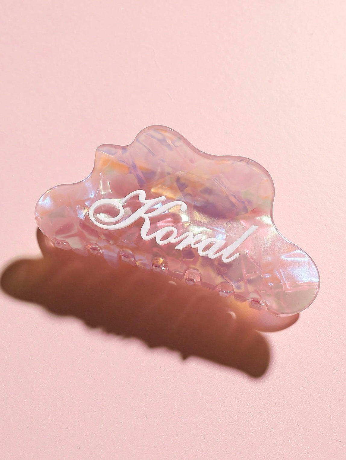 1pc Personalized Pearlescent Name Hair Clip – Custom Elegant Hair Accessory for Brides, Bridesmaids, and Special Occasions, Write Your Name in Order Instruction