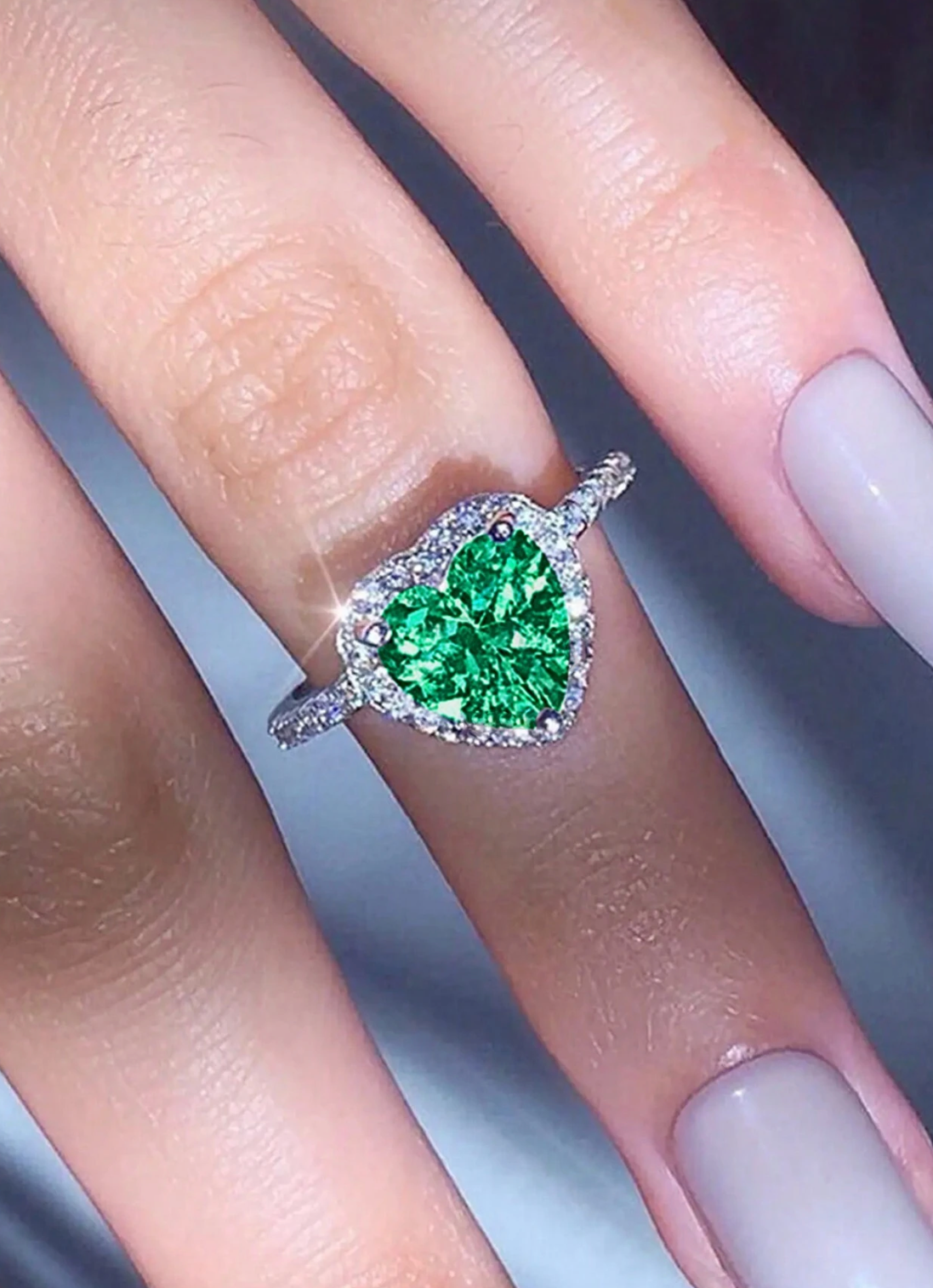 Heart Cubic Zirconia Ring for Women
