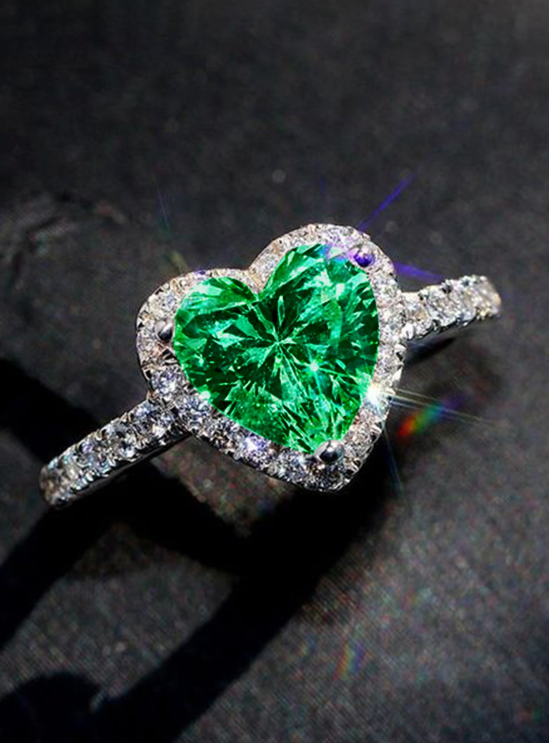 Heart Cubic Zirconia Ring for Women