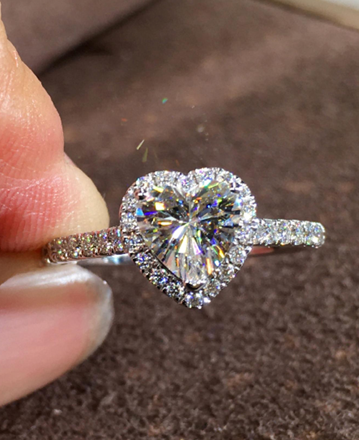 Heart Cubic Zirconia Ring for Women