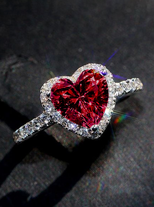 Heart Cubic Zirconia Ring for Women