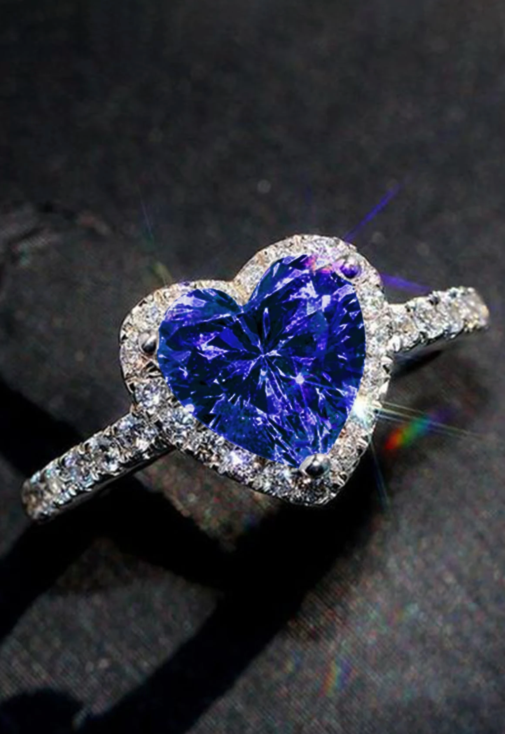 Heart Cubic Zirconia Ring for Women