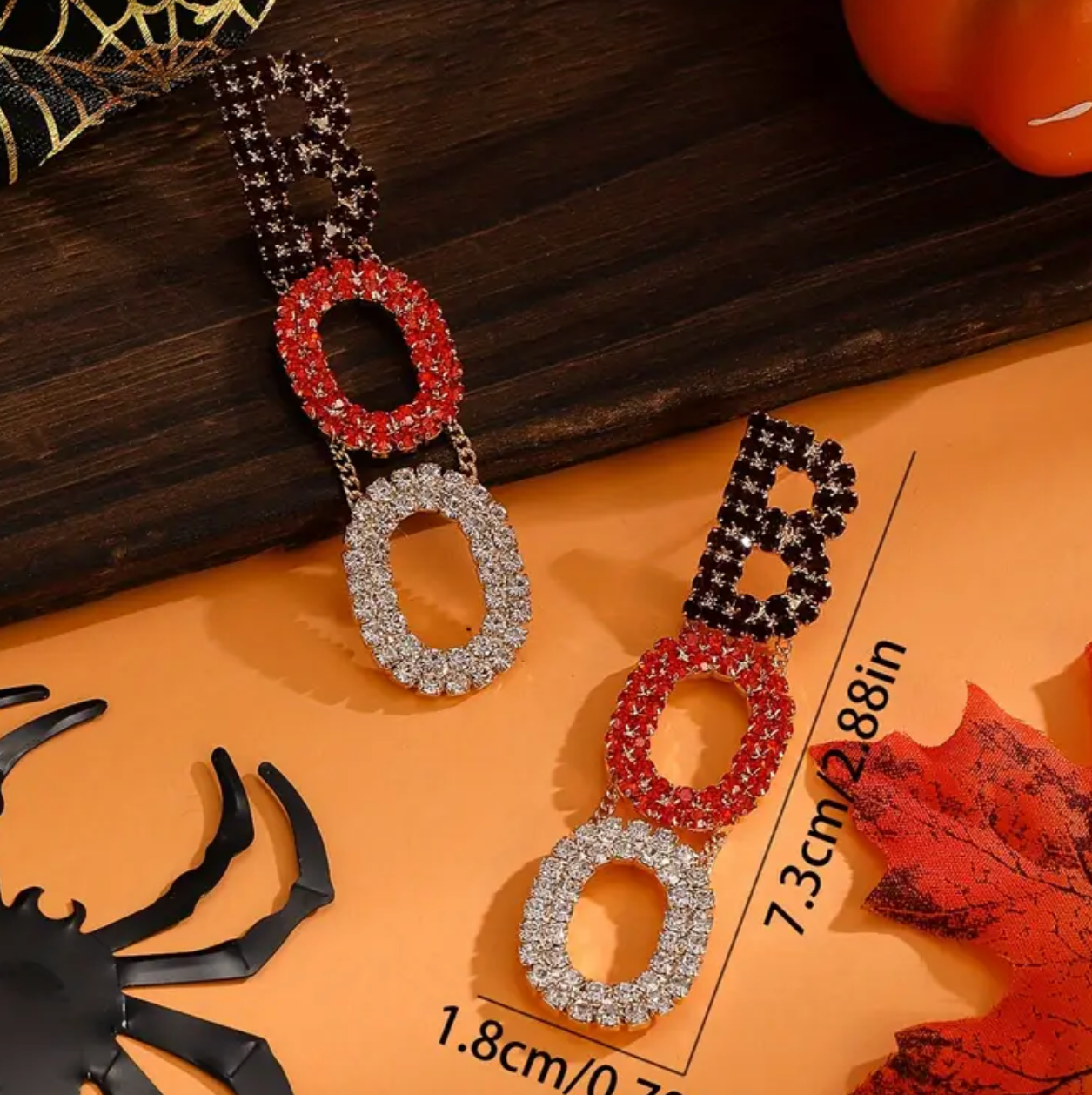 Festive Studded BOO Earrings – Charming and Luxurious Holiday Gift for Women 🎃✨