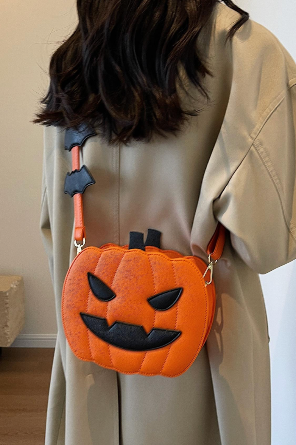 Funky Punk Style Steampunk Gothic Style Pumpkin Pattern Fashionable Crossbody Bag