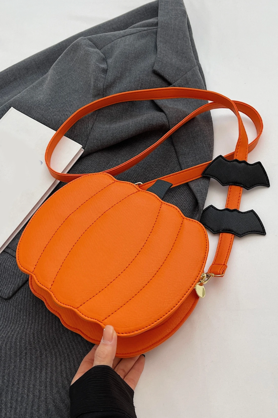 Funky Punk Style Steampunk Gothic Style Pumpkin Pattern Fashionable Crossbody Bag