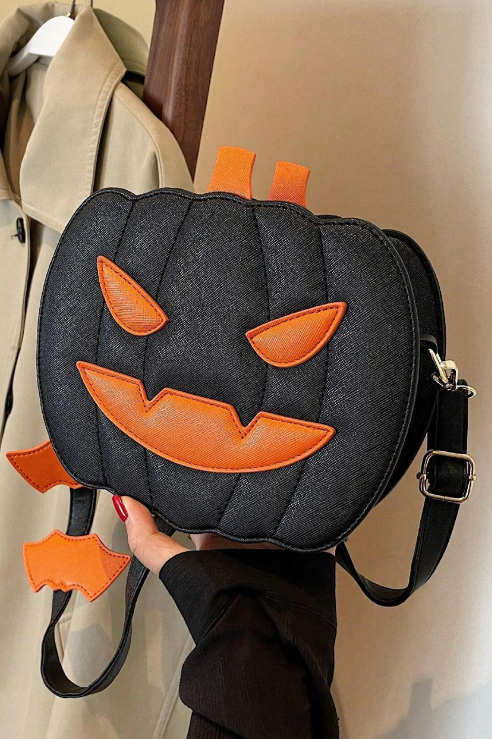 Funky Punk Style Steampunk Gothic Style Pumpkin Pattern Fashionable Crossbody Bag