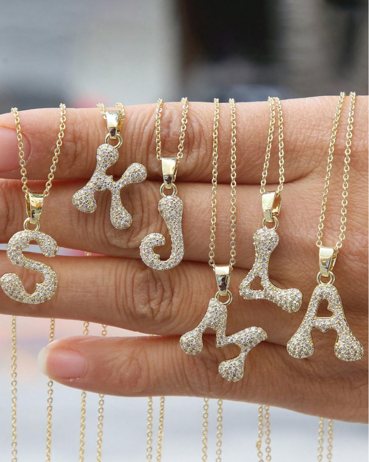 Zirconia Crystal 26 A–Z Letters Necklace – Personalized Initial Necklace for Women & Girls