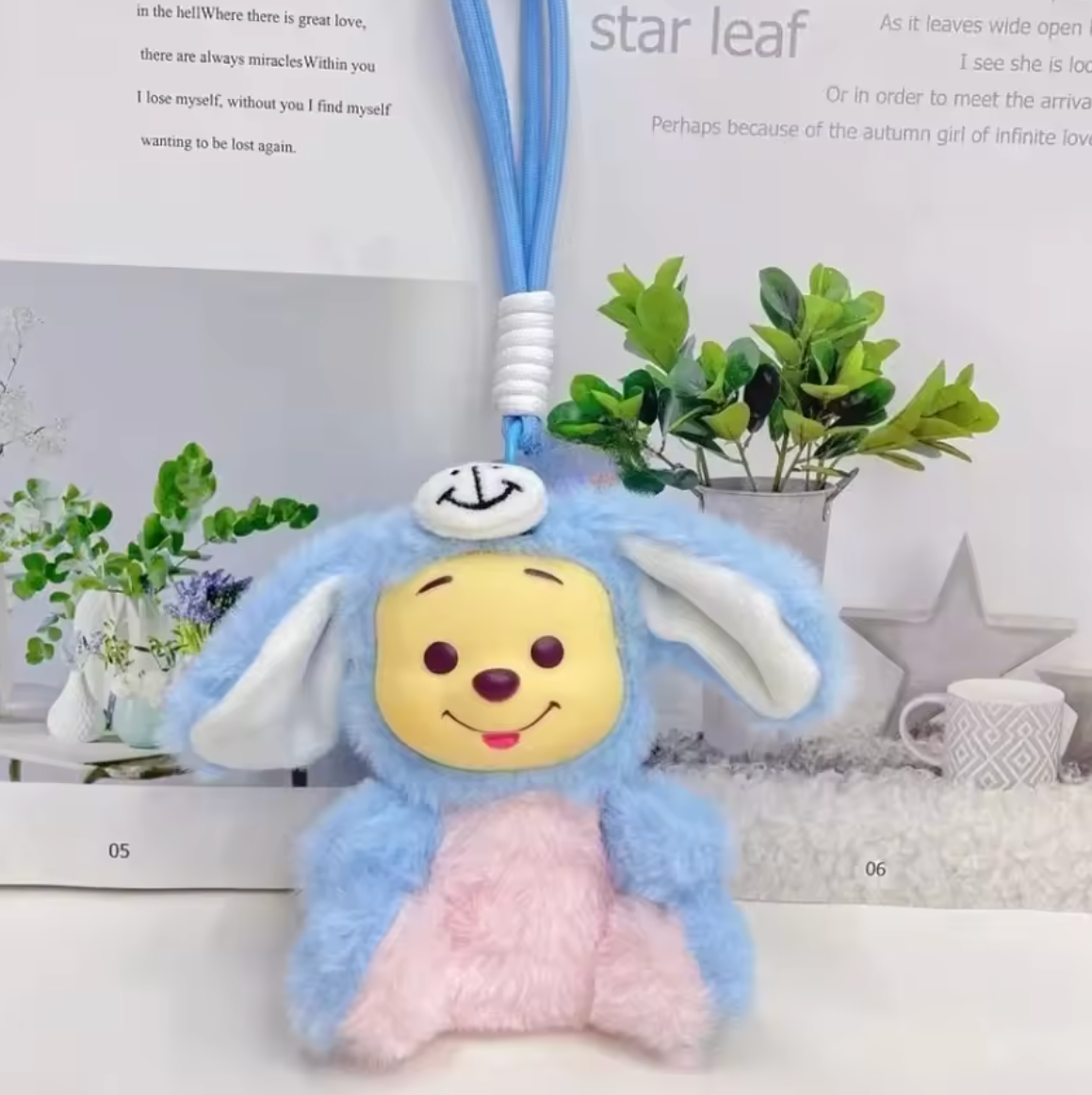Disney Winnie Pooh Plush Keychain and Bagcharm
