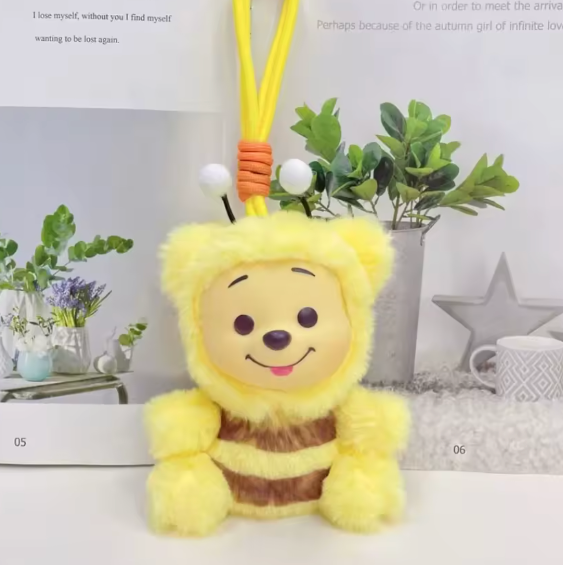 Disney Winnie Pooh Plush Keychain and Bagcharm