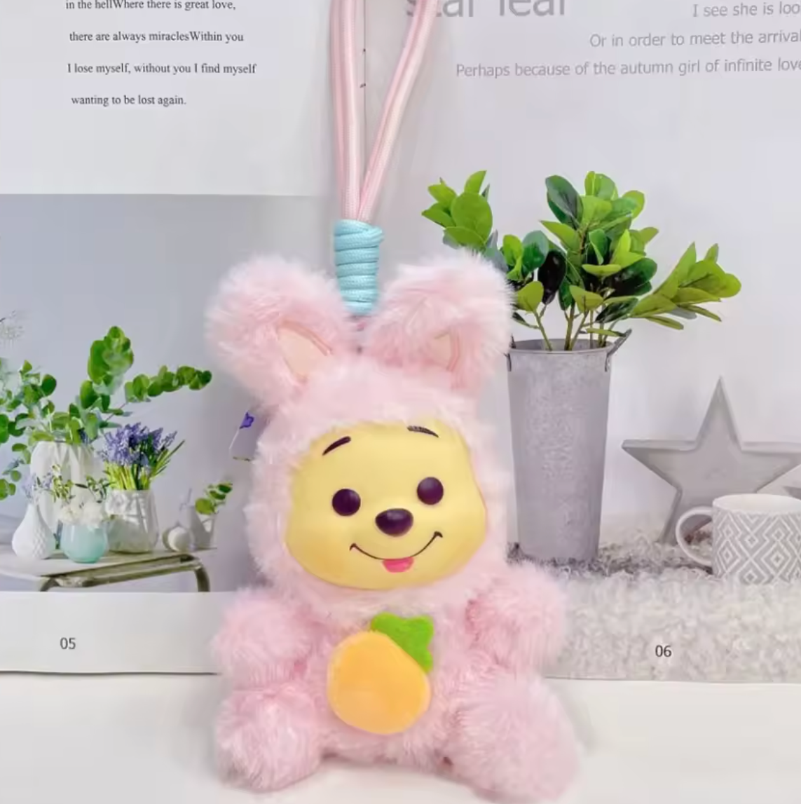 Disney Winnie Pooh Plush Keychain and Bagcharm