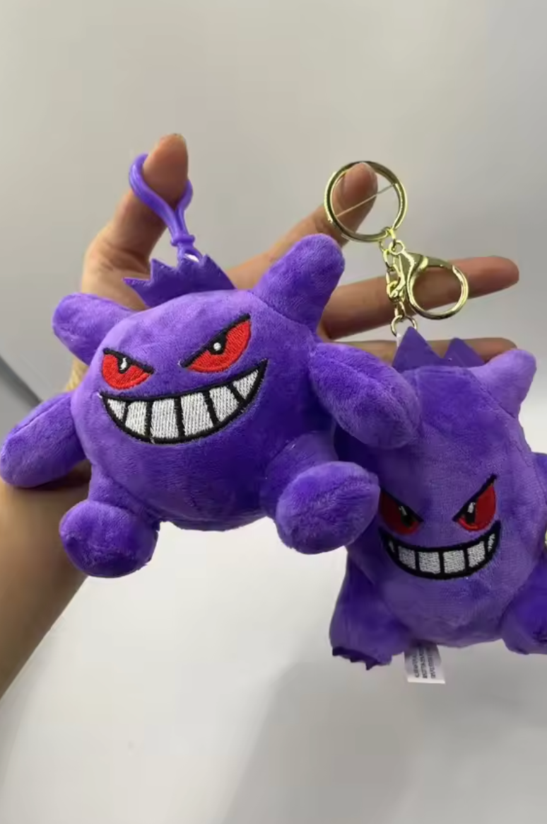 1pcs Pokemon Gengar Plush Keychain and Bagcharm
