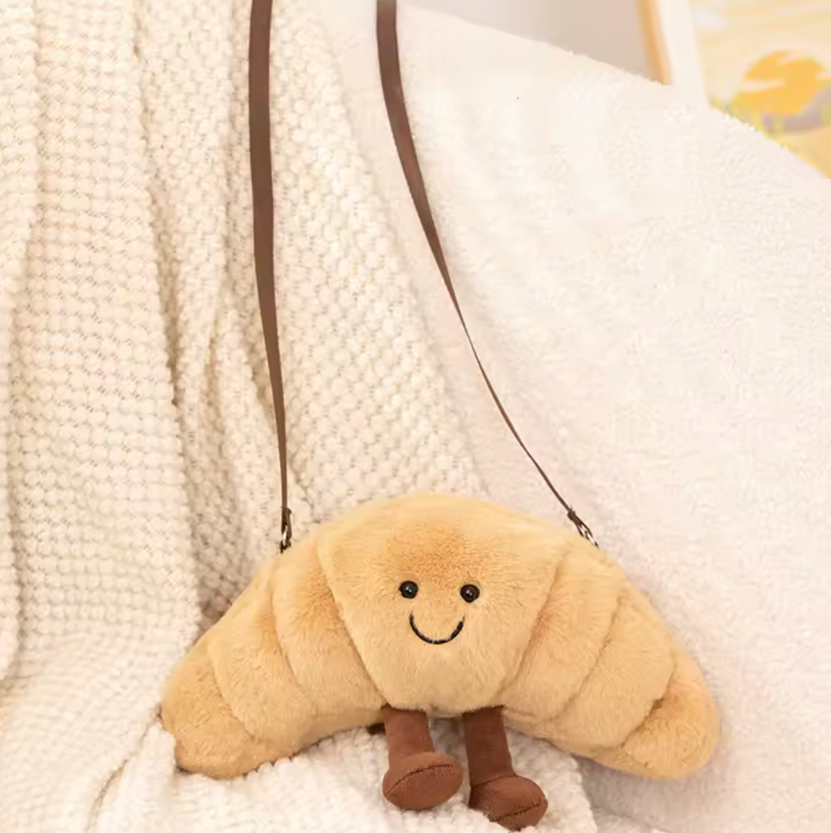Cute Croissant Plush Purse