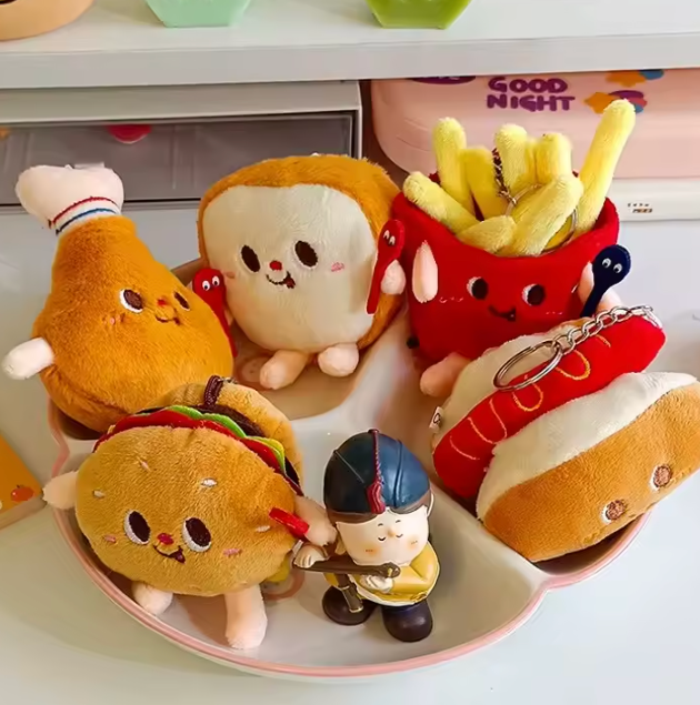 Cute Fast Food Plush Keychain and Bagcharms