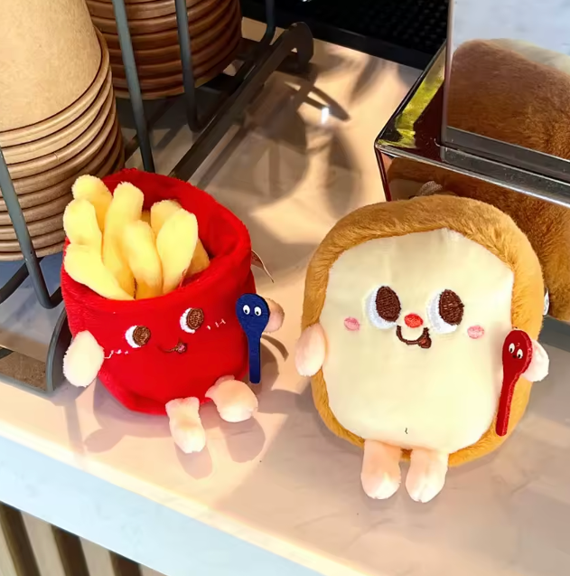 Cute Fast Food Plush Keychain and Bagcharms