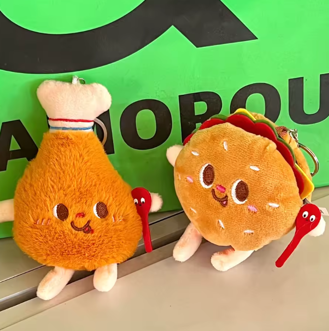 Cute Fast Food Plush Keychain and Bagcharms