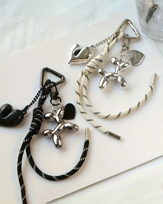 Double Heart Shaped Keychain