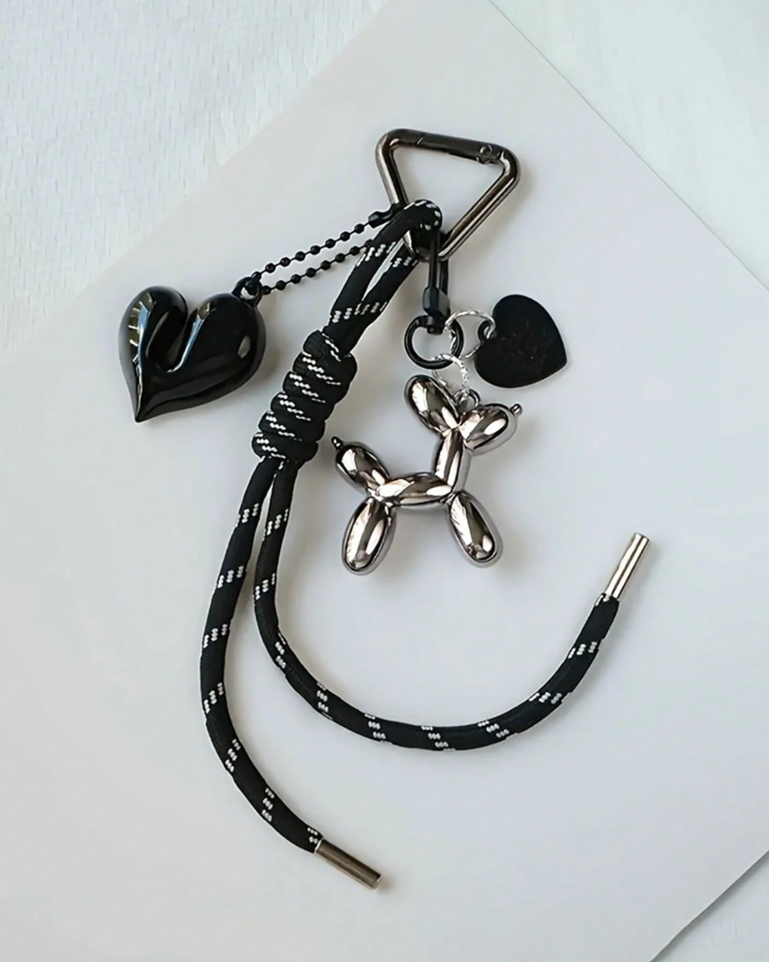 Double Heart Shaped Keychain