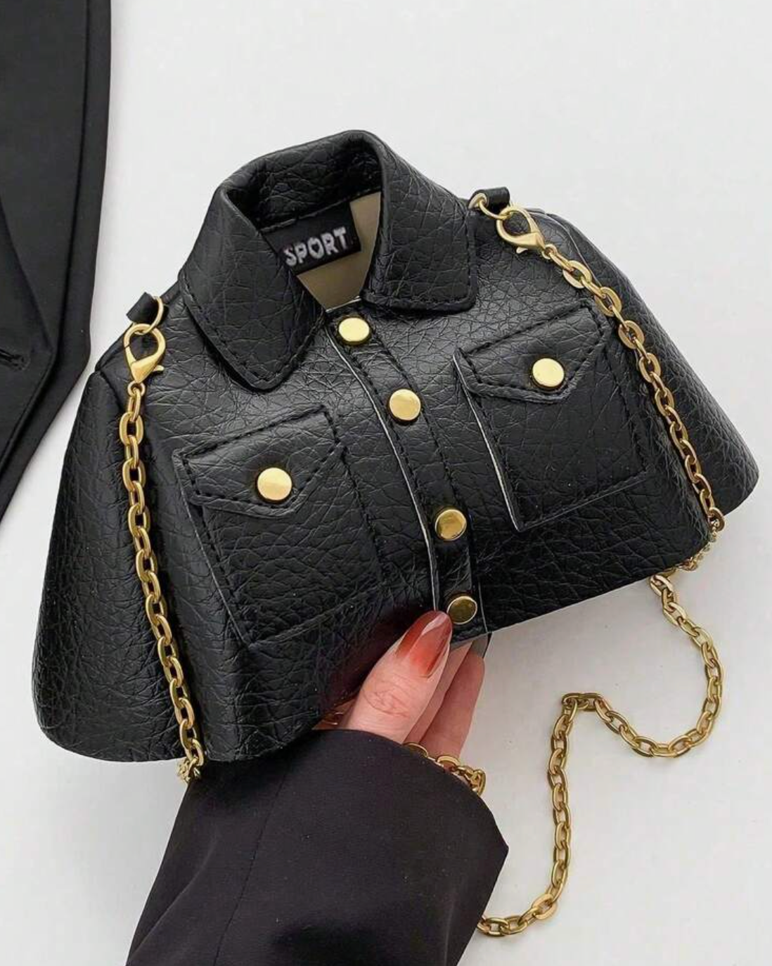 1pc Vintage Oil Leather Personality Bag