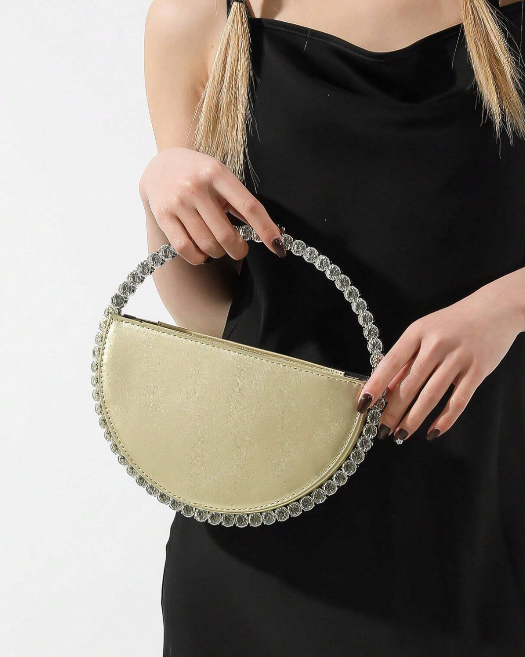 Round Crystal Rhinestone Bag