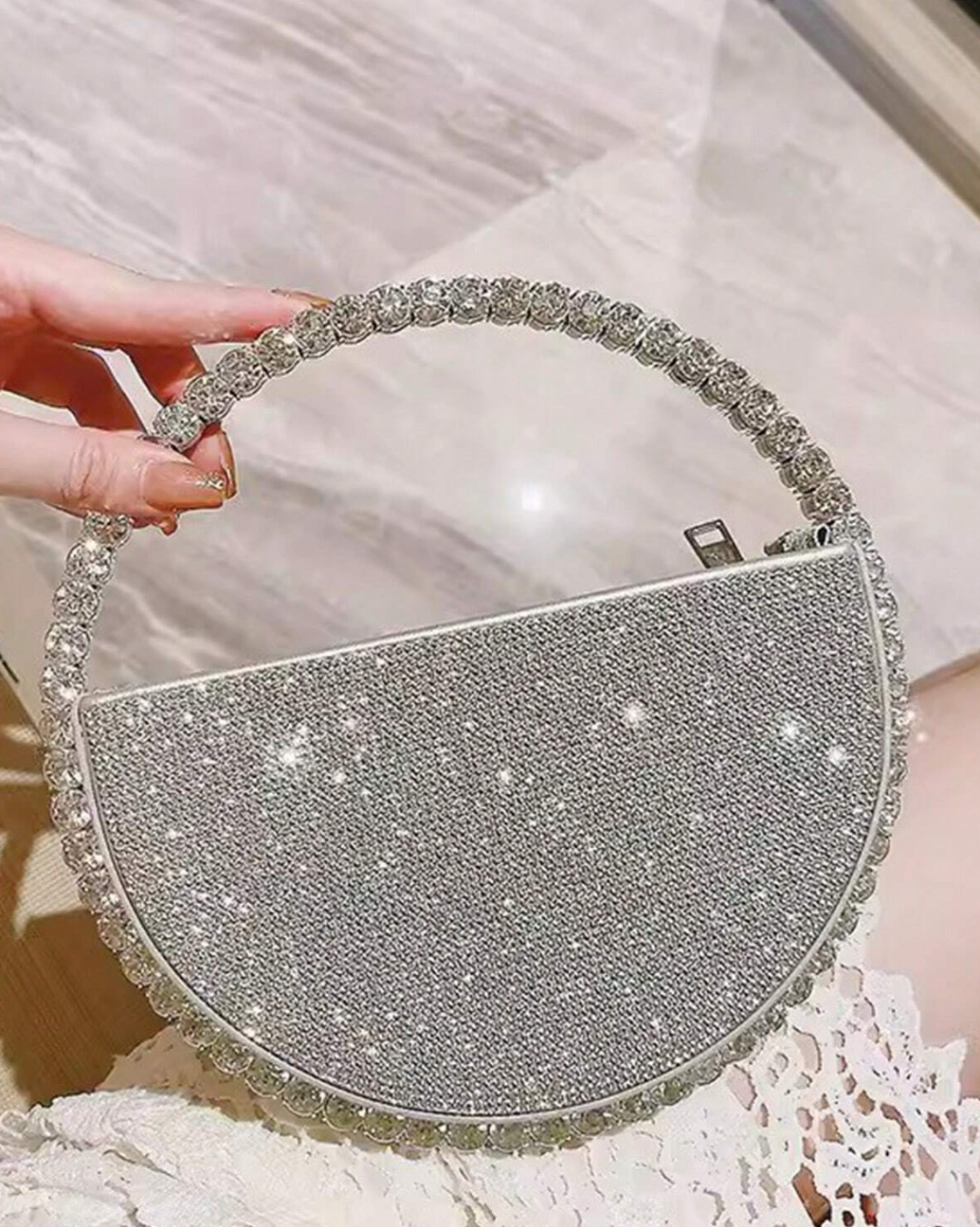 Round Crystal Rhinestone Bag