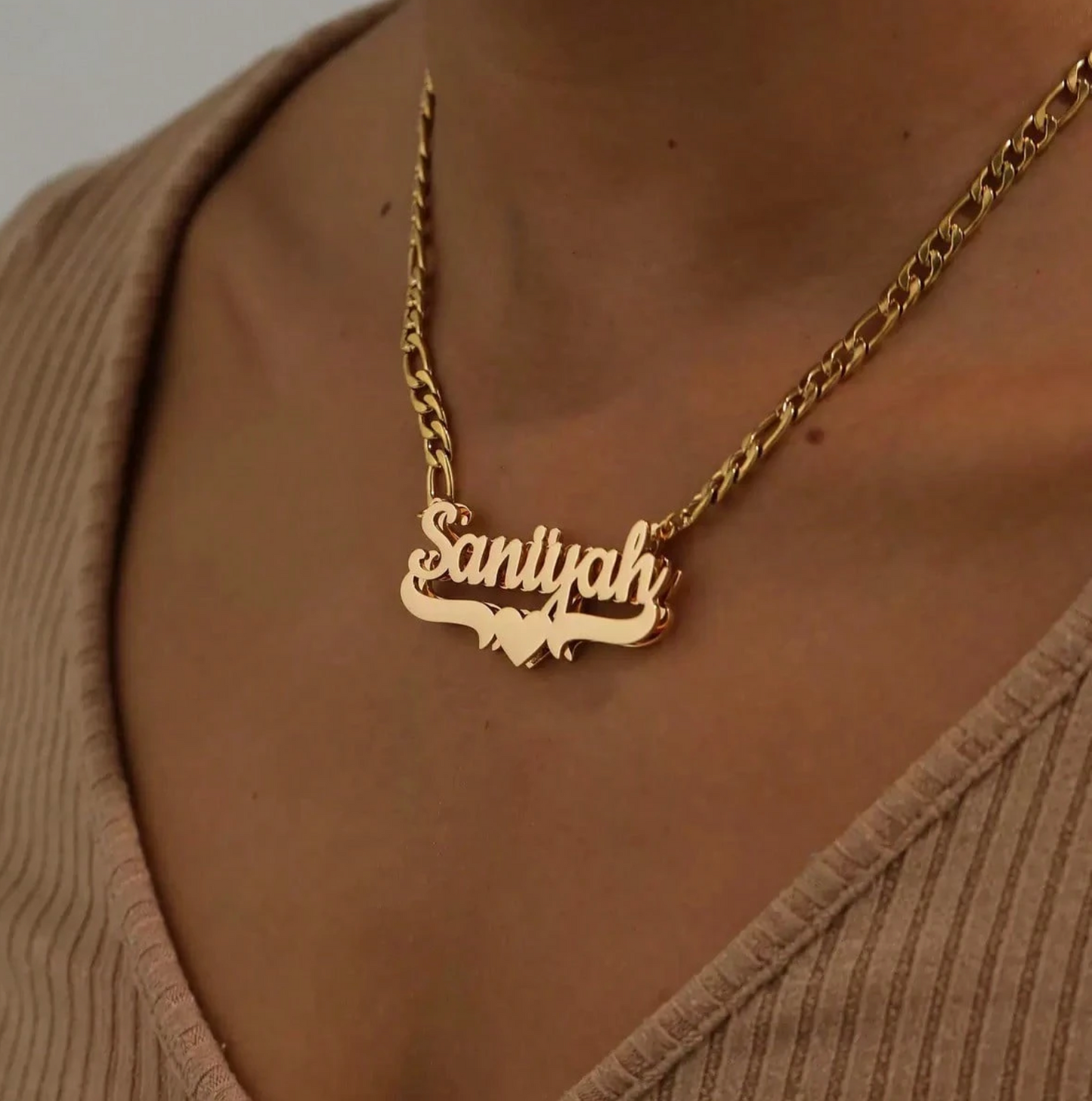 [Made-to-Order] Costum Name Stainless Steel Double-layer Necklace, 7-12 Business Day Processing Time