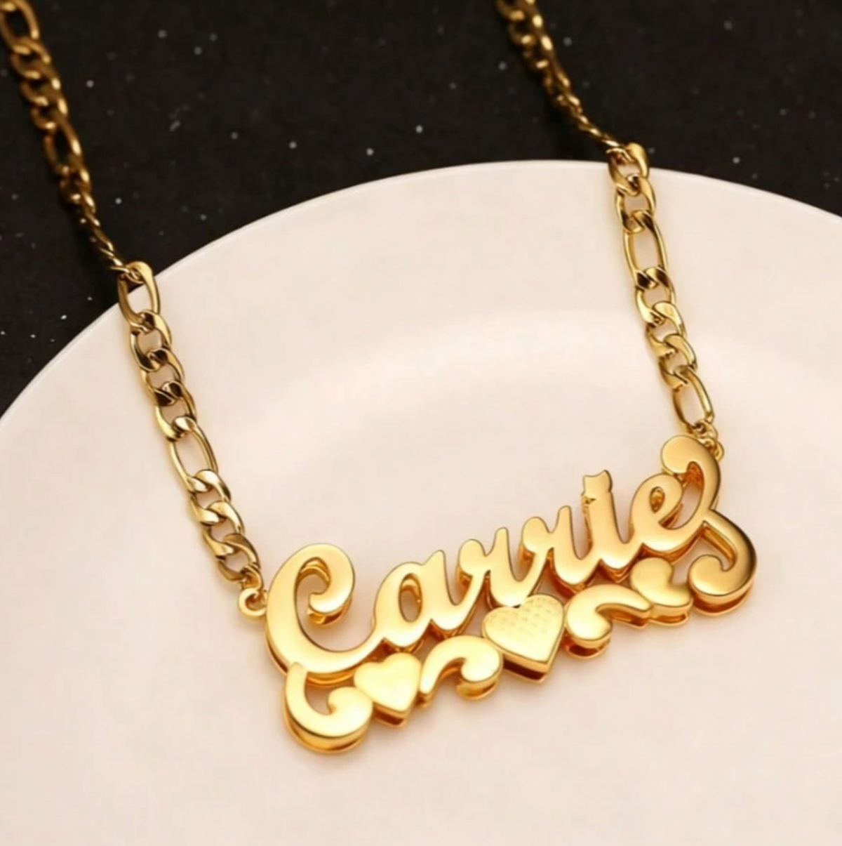[Made-to-Order] Costum Name Stainless Steel Double-layer Necklace, 7-12 Business Day Processing Time