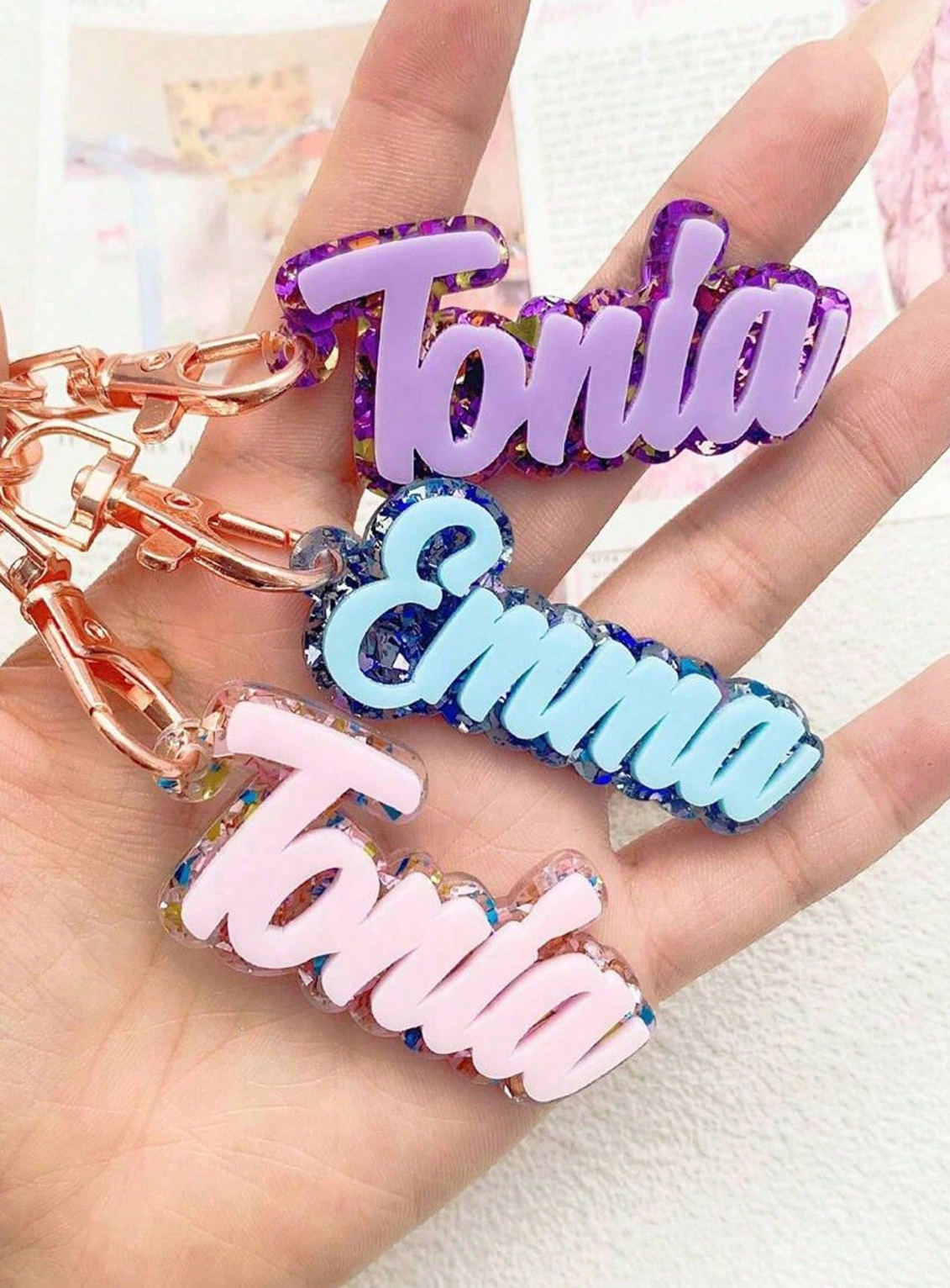 [Made-to-Order] Acrylic Costum Name Keychain, 7-12 Business Days Processing Time