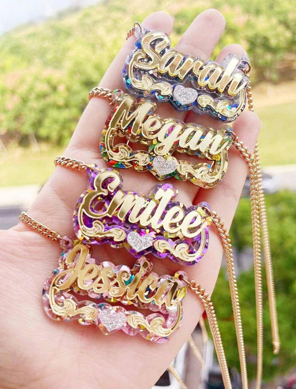 [Made-to-Order] Acrylic Handmade Name Necklace, 7-12 Business Day Processing Time