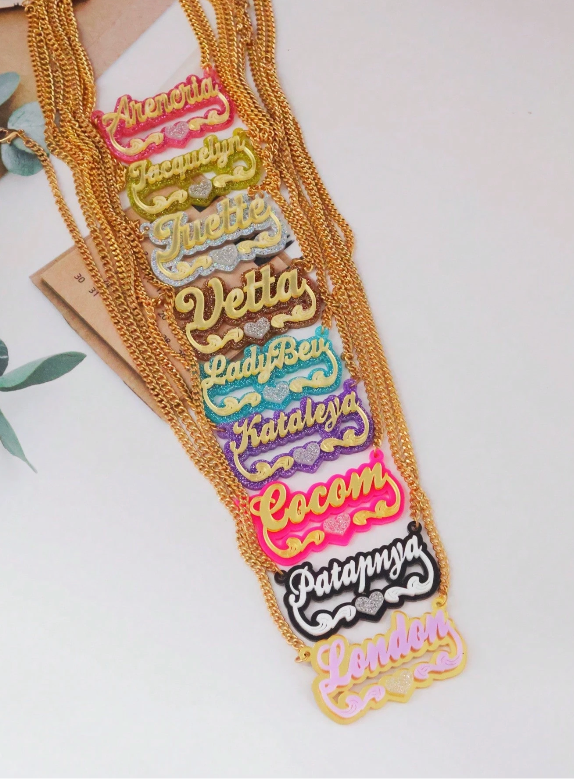 [Made-to-Order] Acrylic Handmade Name Necklace, 7-12 Business Day Processing Time