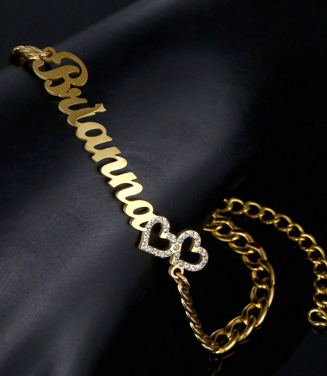[Made-to-Order] Customized Zirconia Heart Name Bracelet For Men & Women, 7-12 Business Days Processing Time
