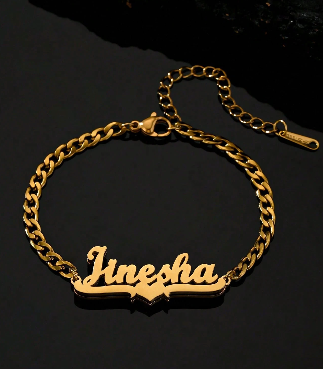 [Made-to-Order] Adjustable Stainless Steel Costum Name Bracelet, 7-12 Business Days Processing Time