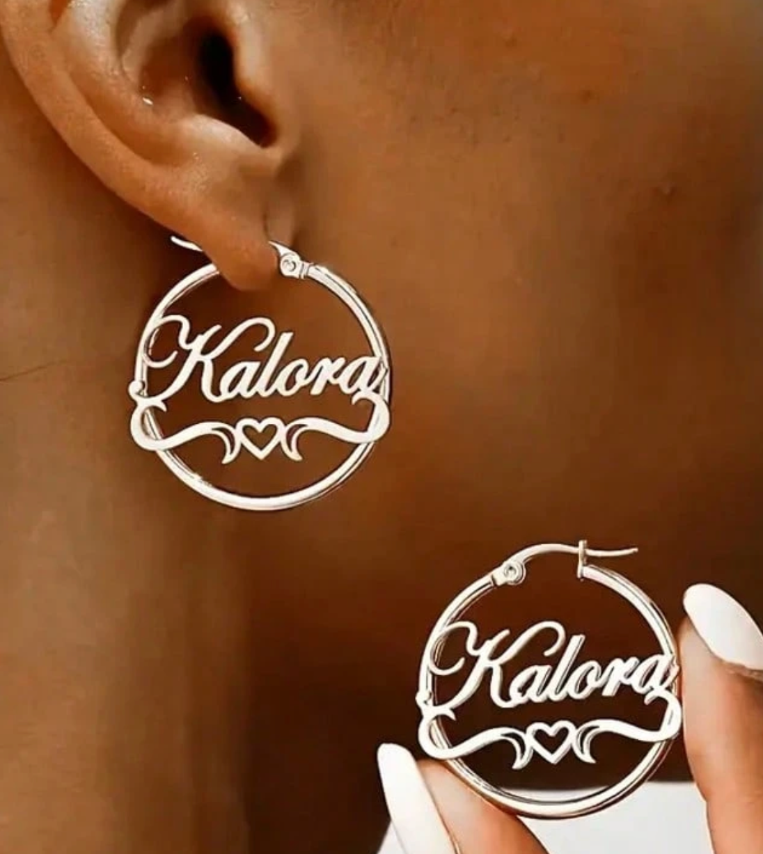 Costum Name Hoop Earrings