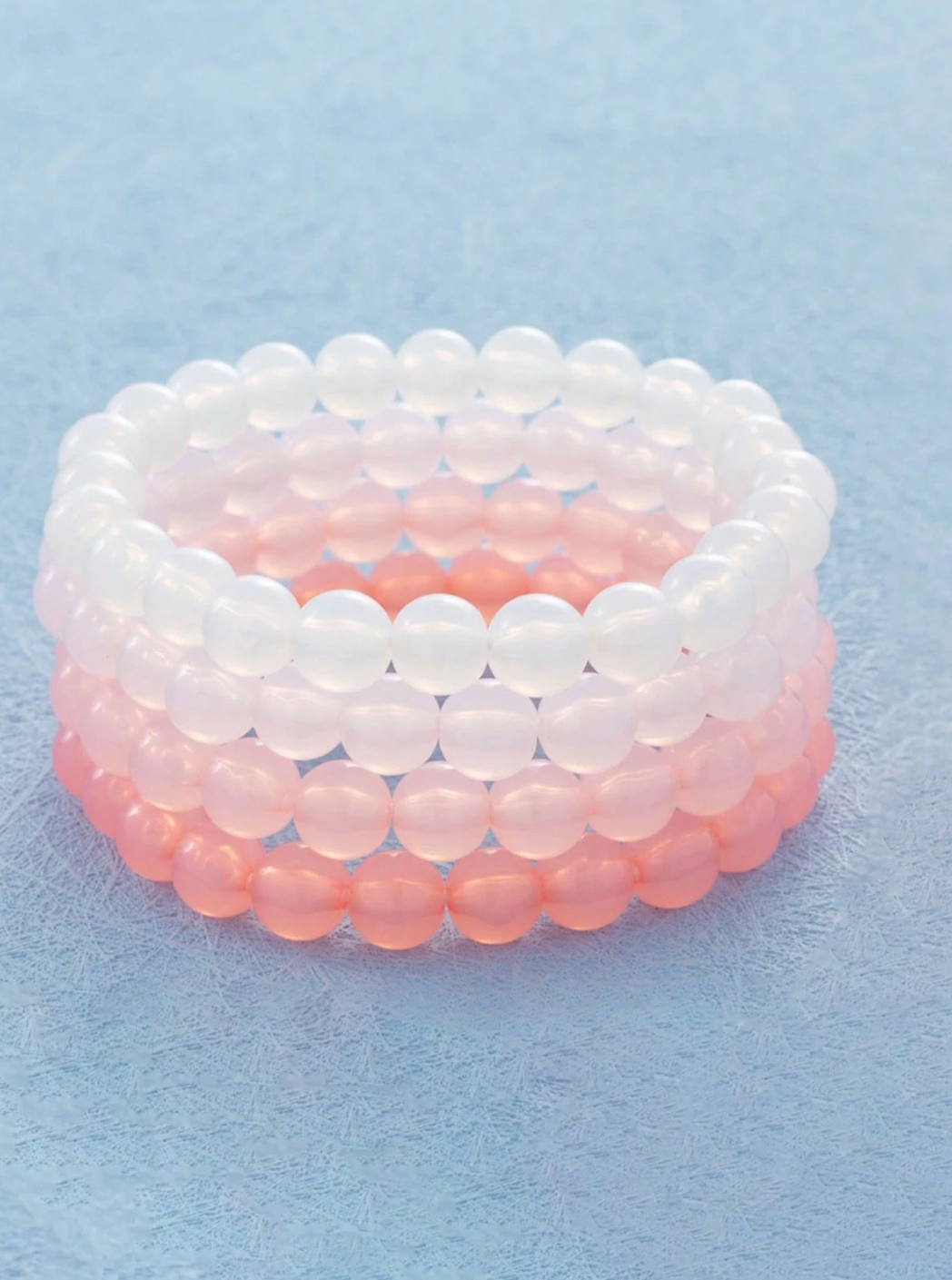 4pcs/Set Fashionable Bohemian Style Acrylic Gradient Beaded Bracelet Set For Women